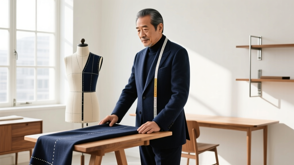Tailor's tape measuring a 16-inch neck, with a 22-inch chain resting at the sternum over a dark crewneck shirt in soft daylight.