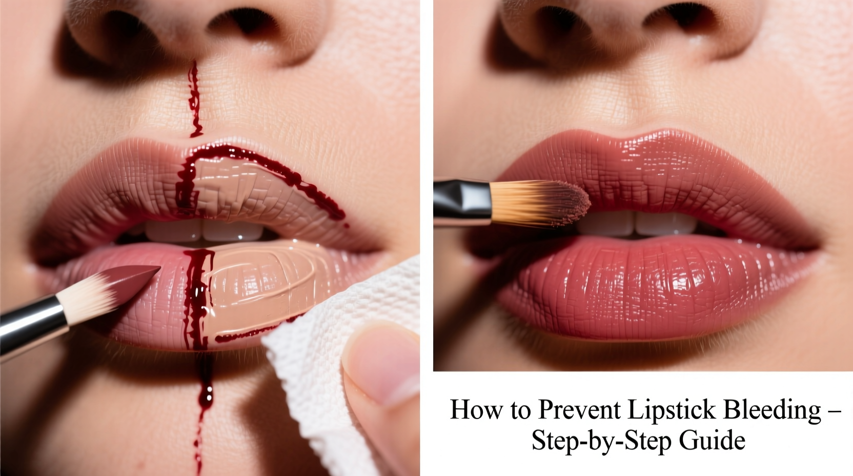 why does lipstick bleed into fine lines and how to lock it in place