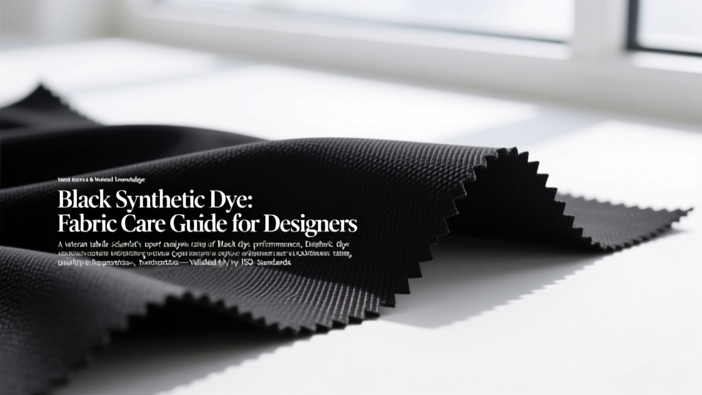 Black Synthetic Dye: Fabric Care Guide for Designers