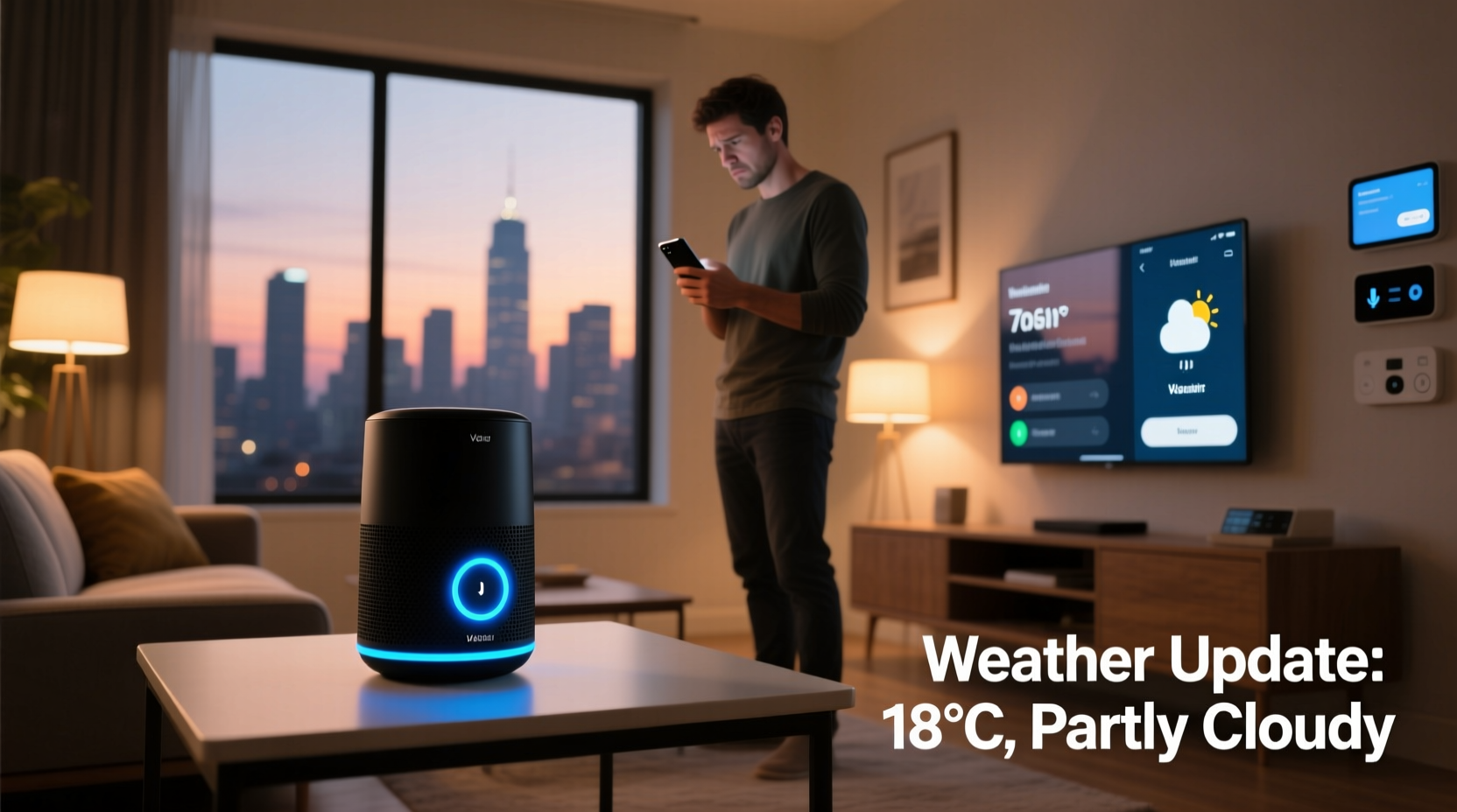why does my smart speaker announce weather instead of turning on lights