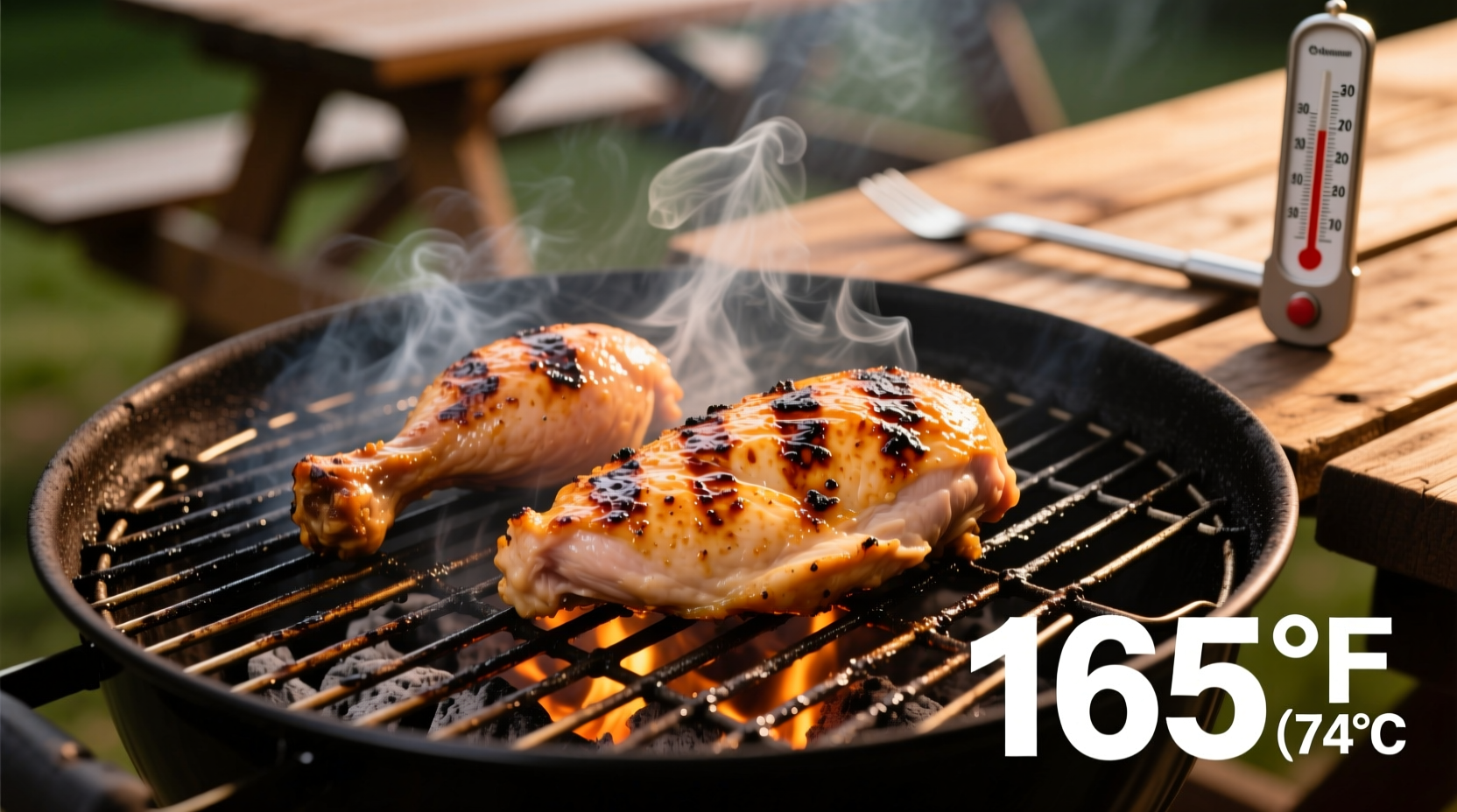 what temp to cook chicken on grill