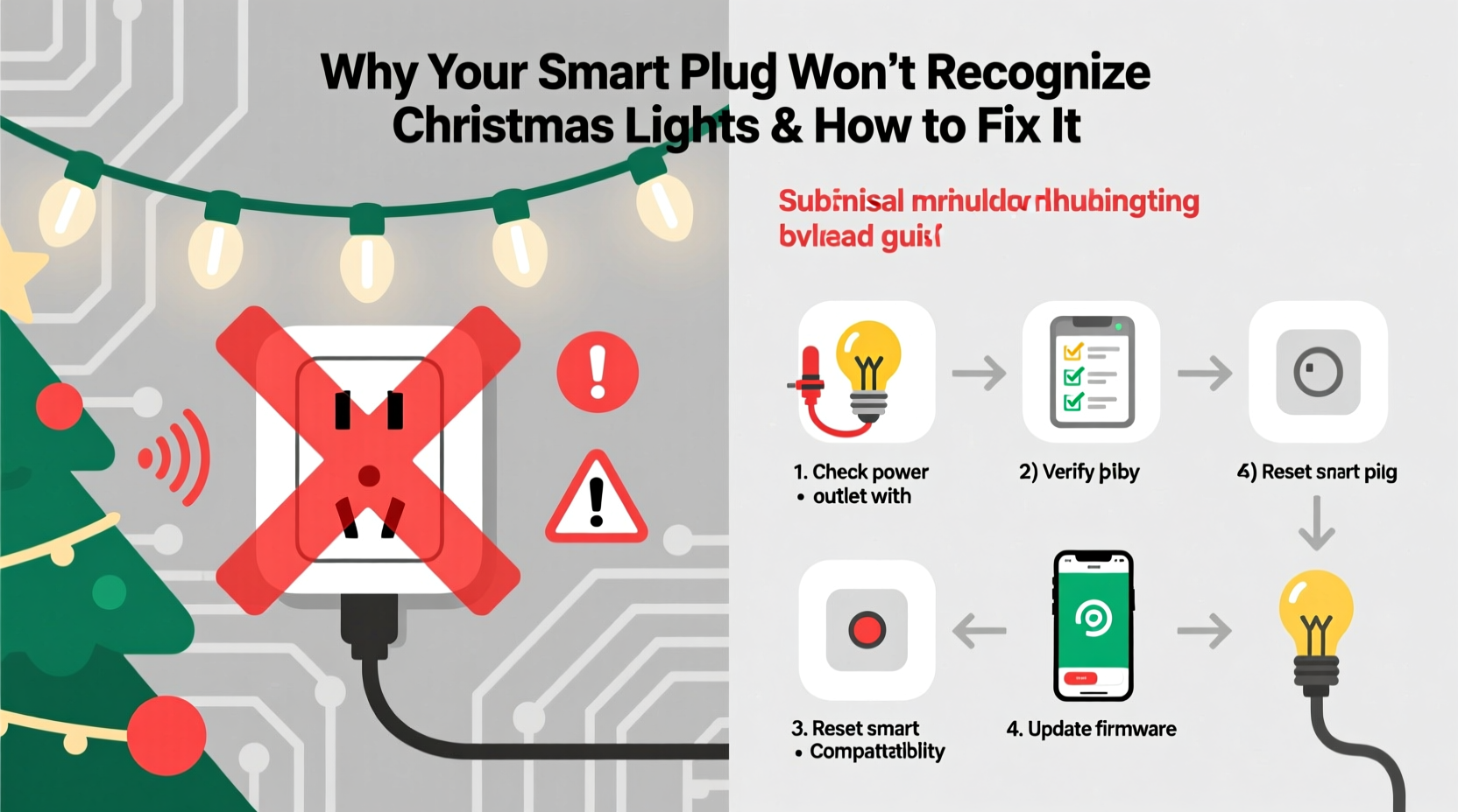why does my smart plug not recognize my christmas lights and how to fix it