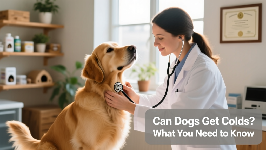 Veterinarian gently examining a dog’s throat and listening with a stethoscope