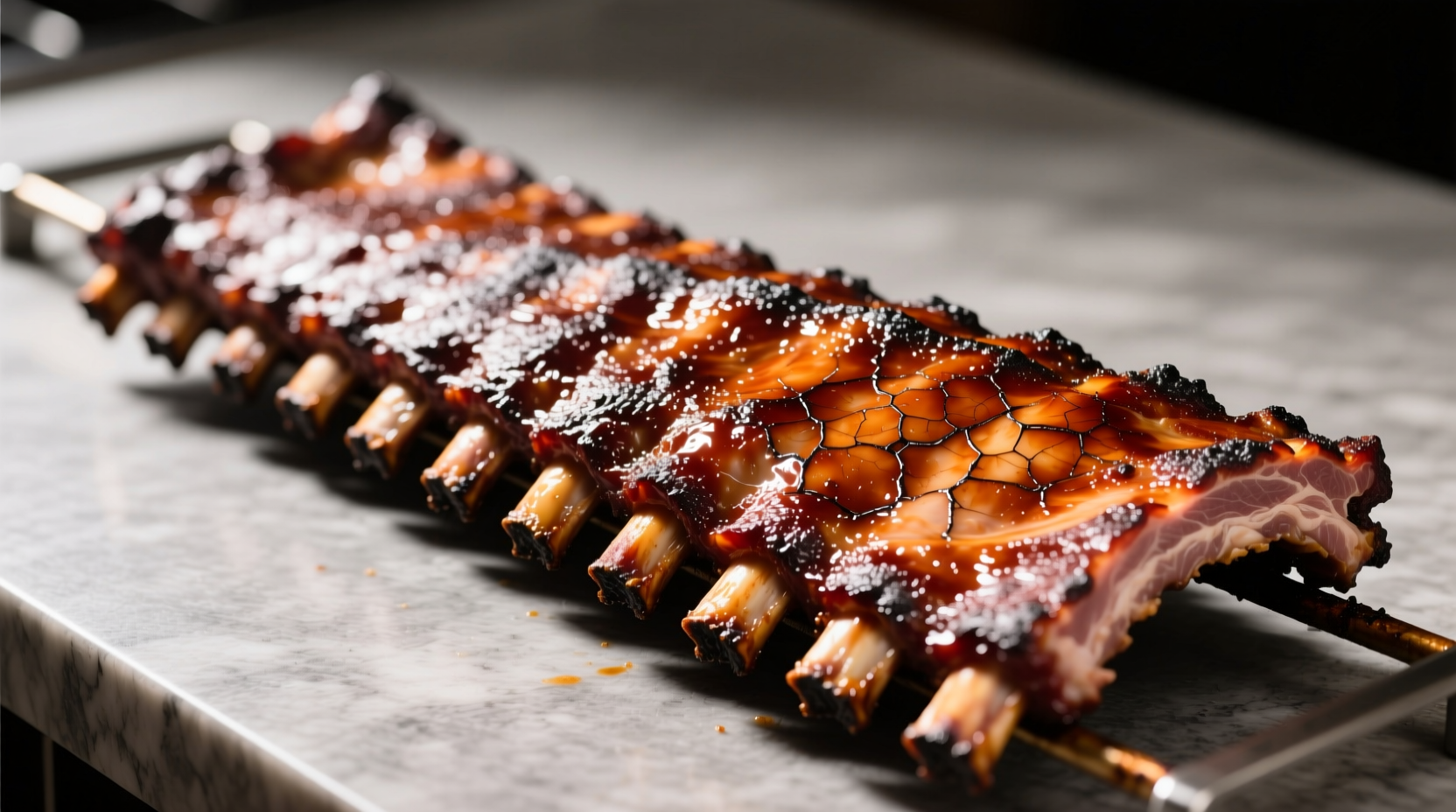 Summer weekend prep spareribs on smoker showing bark development crucial for 3-2-1 method success
