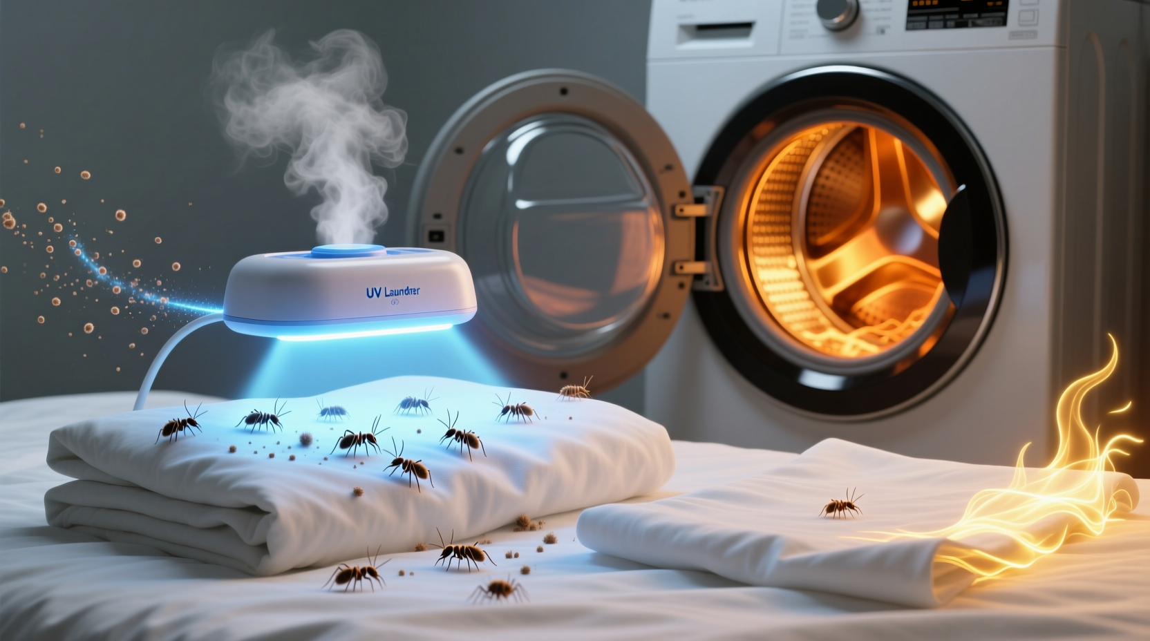 are uv laundry sanitizers effective against dust mites