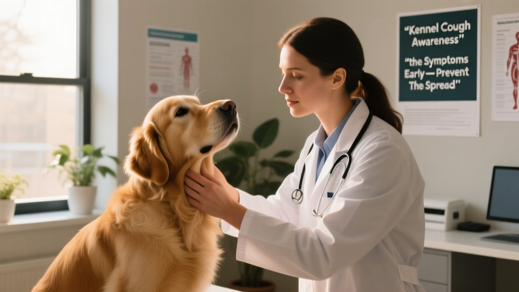 Veterinarian gently examining a dog’s throat during a checkup