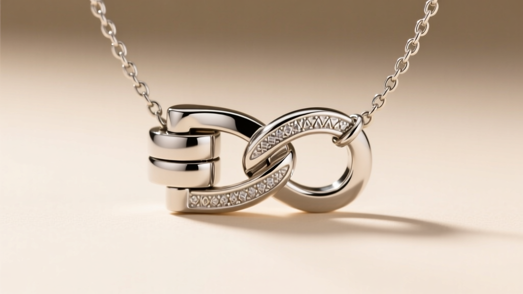 Close-up of a laser-welded hidden box clasp on a 4.5mm Movitex necklace, featuring a dual safety figure-eight catch mechanism