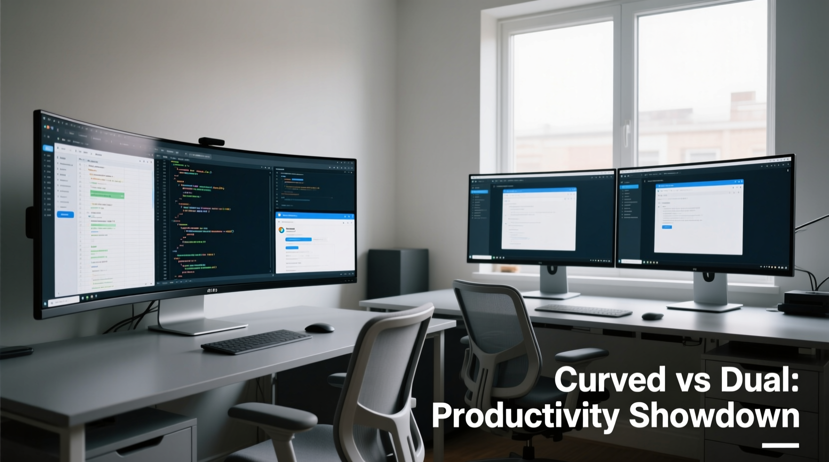 ultrawide monitor vs dual setup is the curved screen distracting for productivity