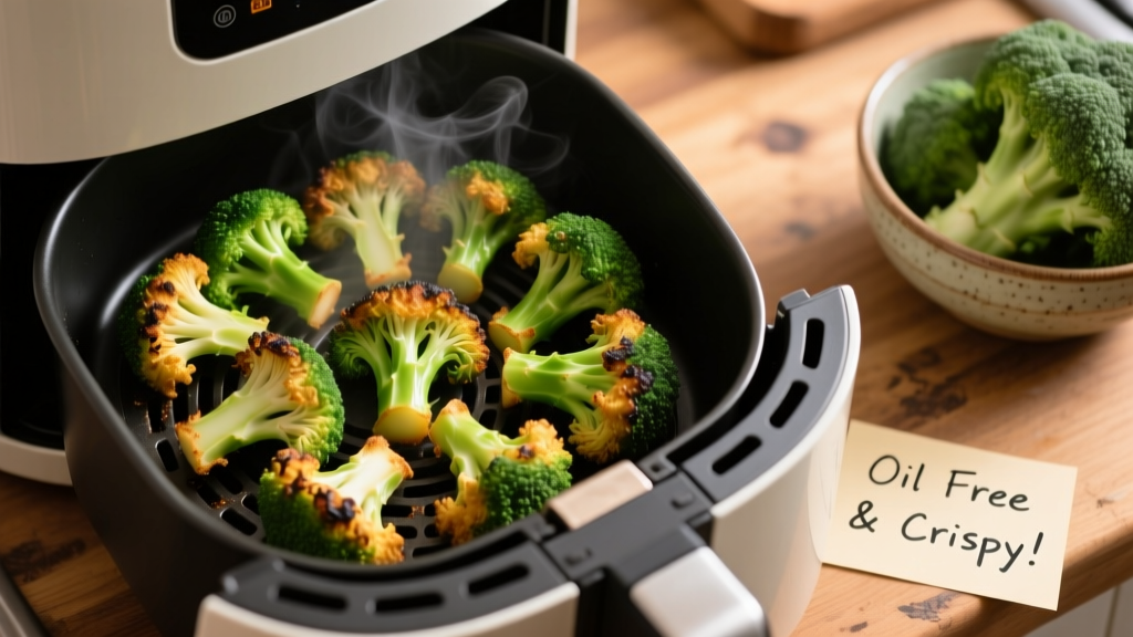 Crispy Air Fryer Broccoli (Oil-Free & Easy!)