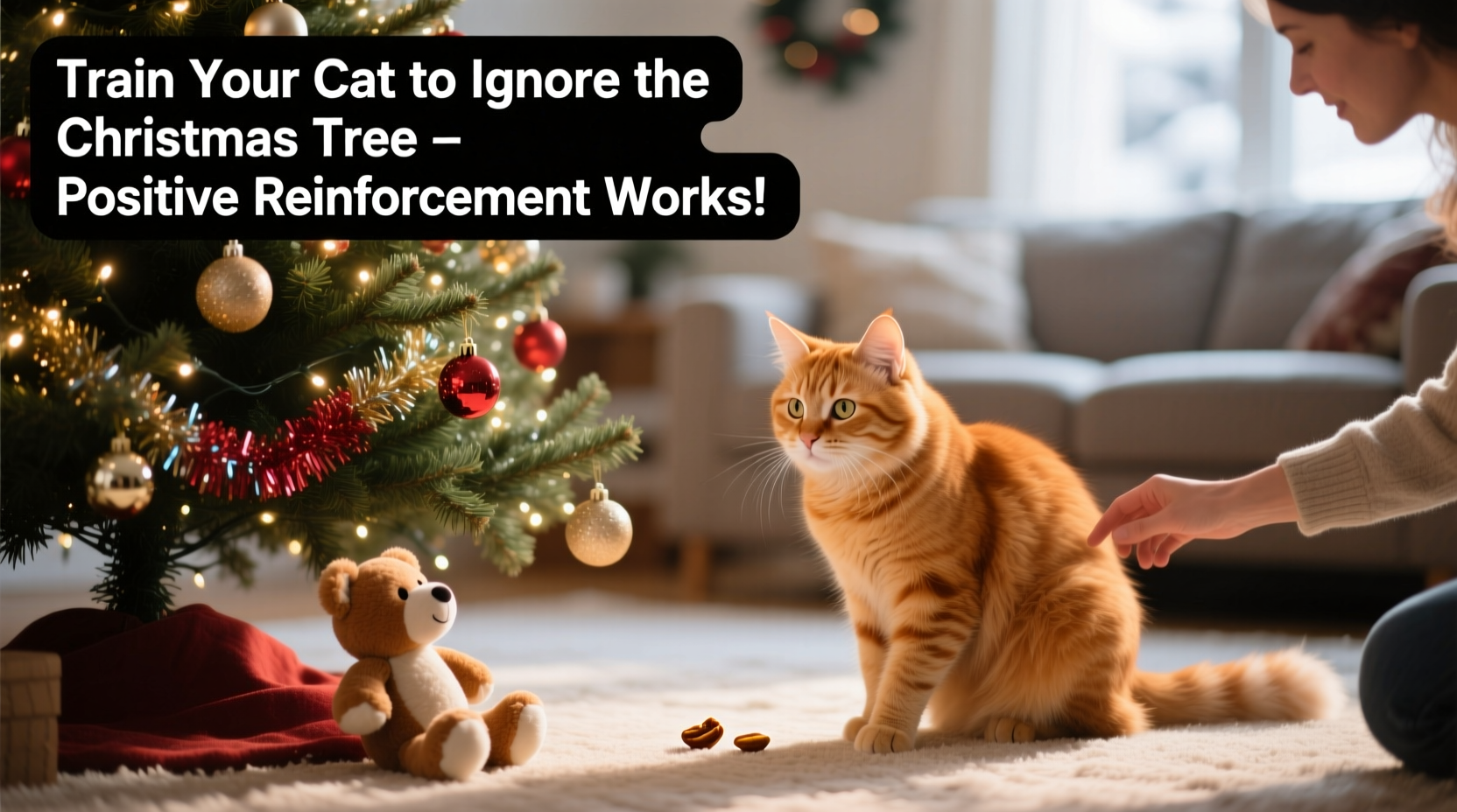 how to train your cat to ignore the christmas tree with positive reinforcement