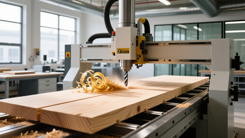 CNC Machine Cutting Wood: Mass Timber Joinery Case Study