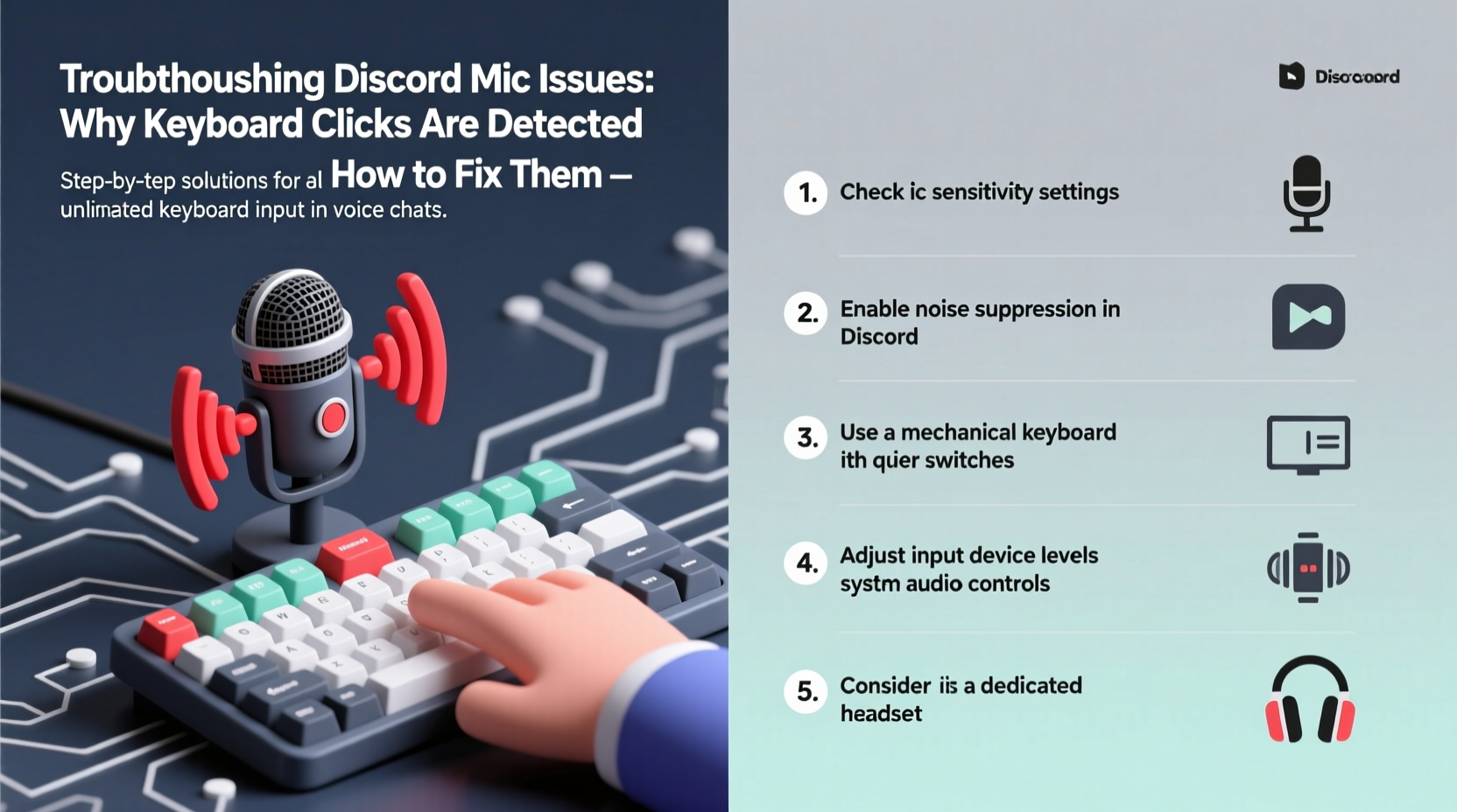 why does my discord mic pick up keyboard clicks and how to mute them