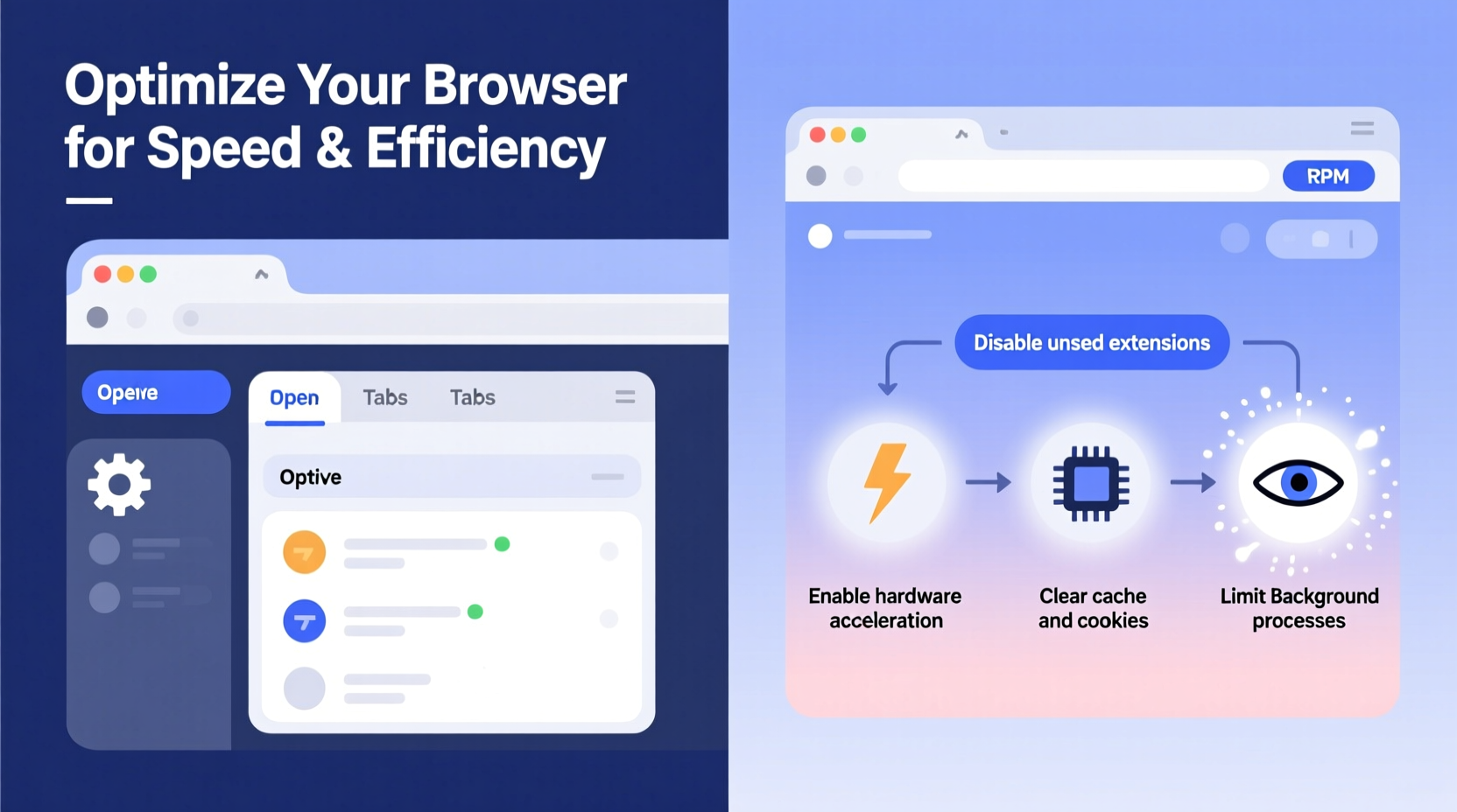 how to optimize your browser for faster page loads and less memory use