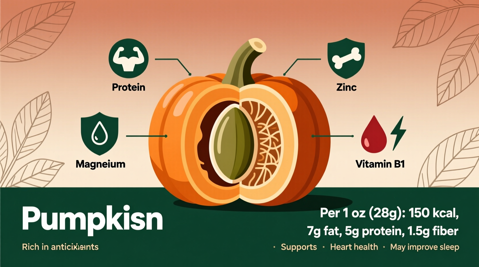 nutritional info for pumpkin seeds