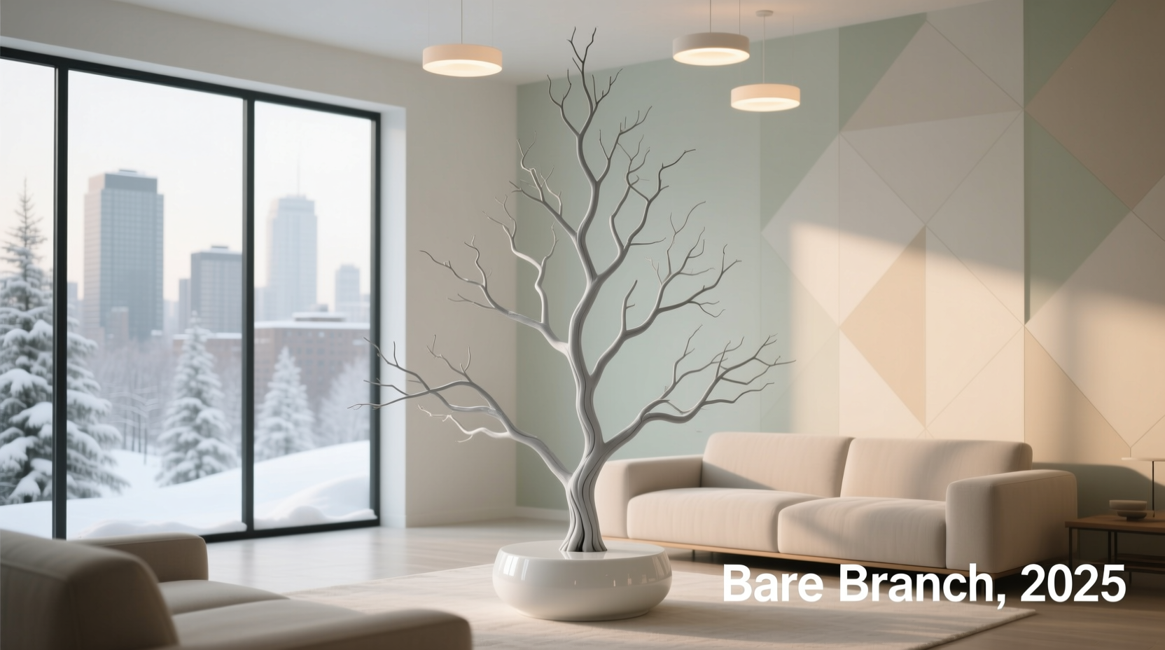 minimalist christmas tree trends in 2025 are bare branches still in style