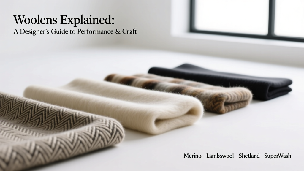 Woolens Explained: A Designer’s Guide to Performance & Craft
