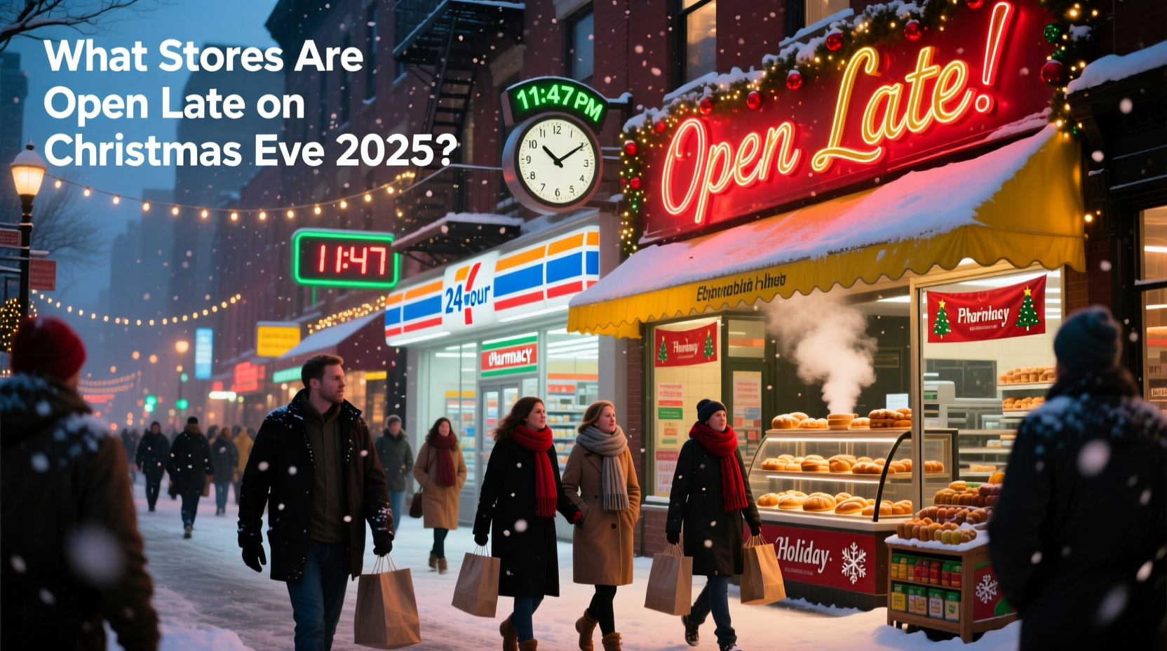 what stores open late on christmas eve