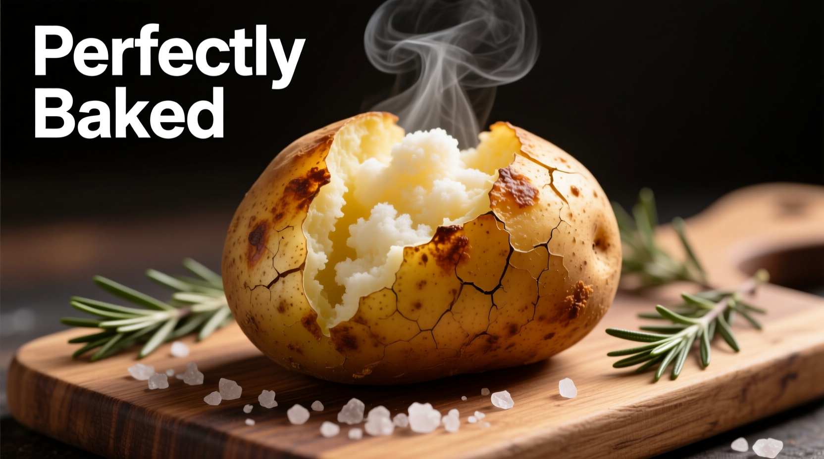 Perfectly baked potatoes with crispy skin and fluffy interior