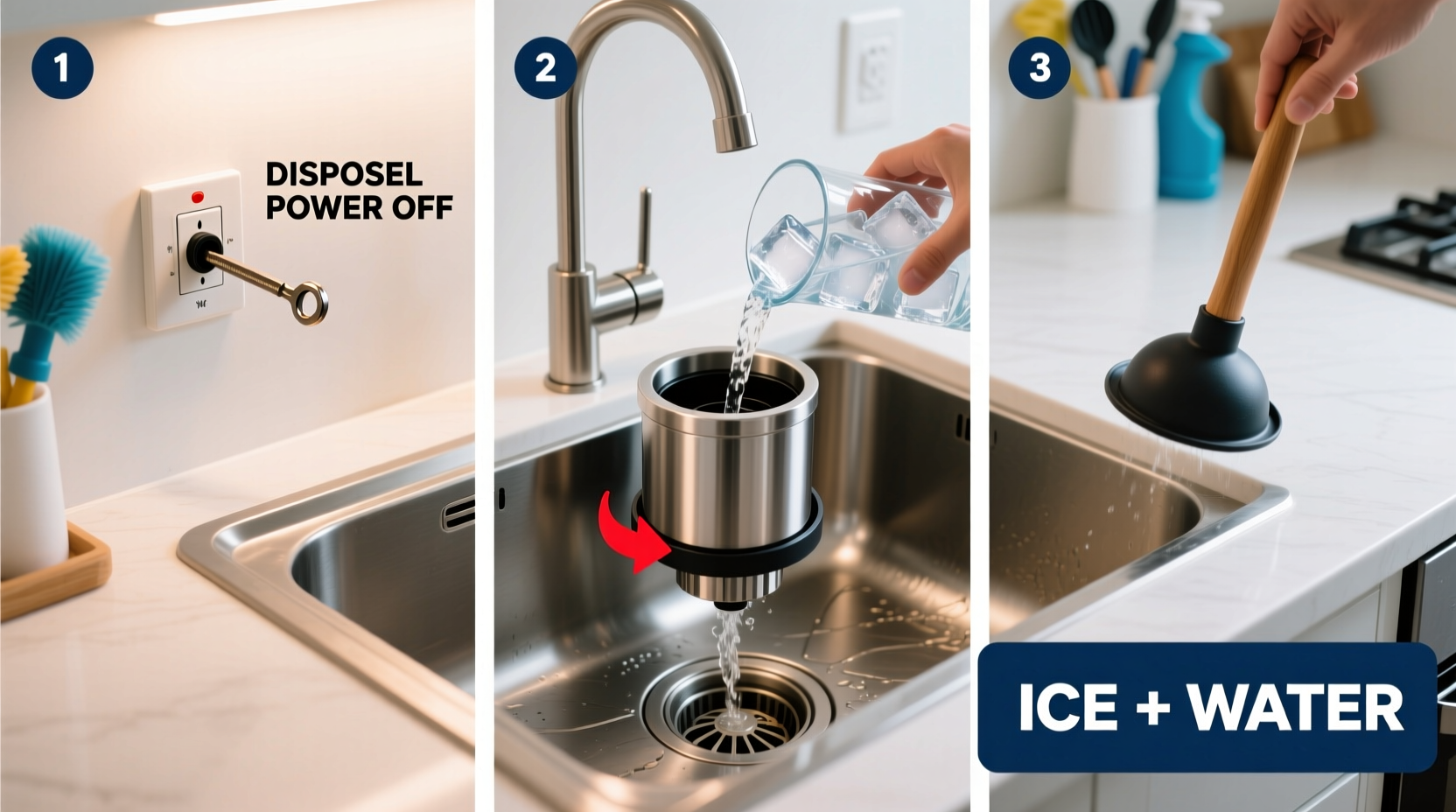 how to unclog a food disposal