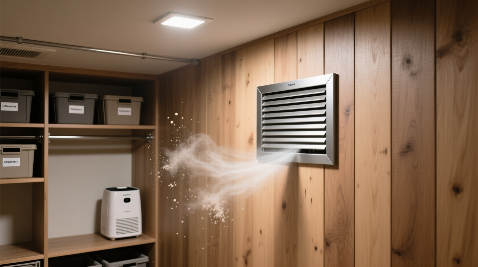 closet ventilation passive kit vs fan for basements