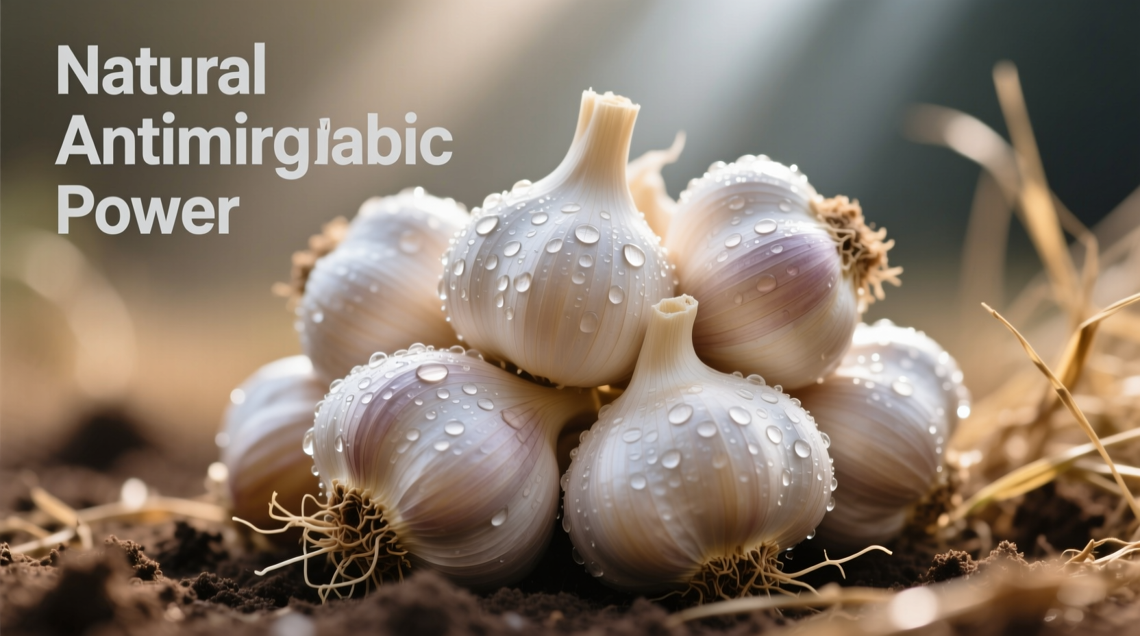 Fresh garlic cloves showing natural antimicrobial properties
