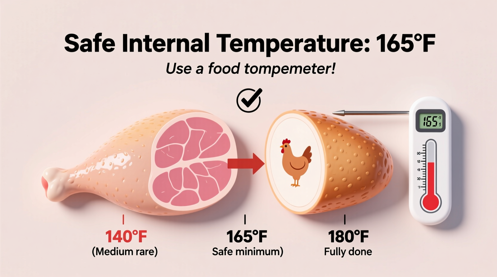what temp should cooked chicken be