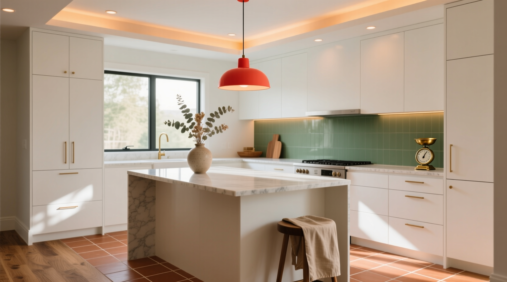 add color to white kitchen