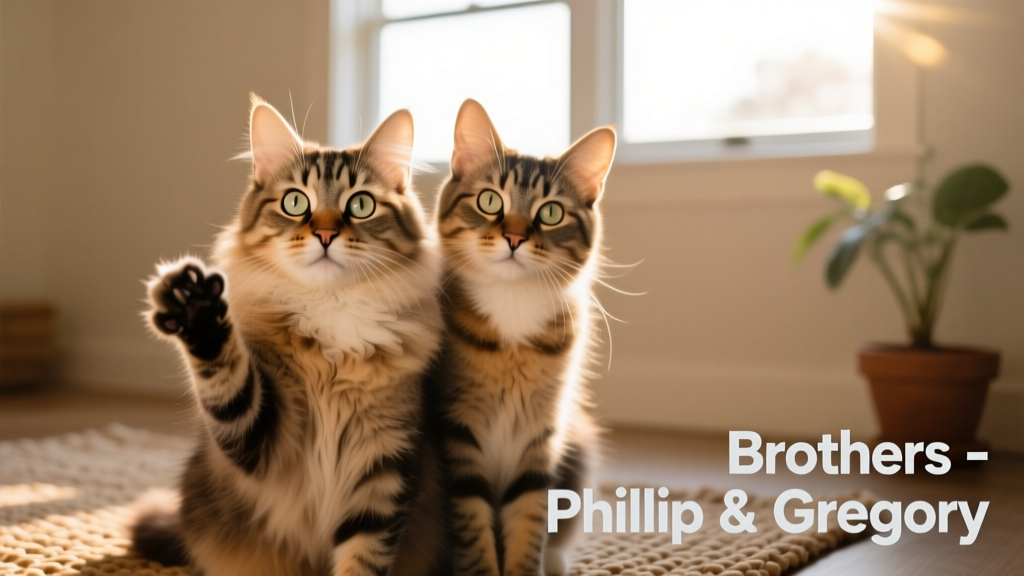 Rescue Cat 'Brothers' Phillip and Gregory Crave Attention in the Cutest Way