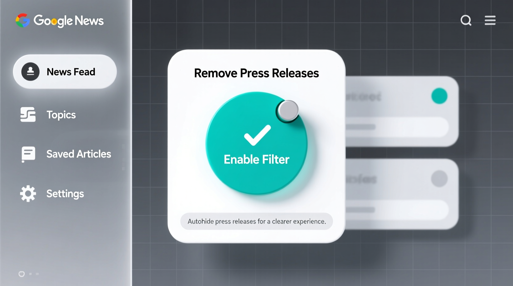 remove press releases from google news for more useful