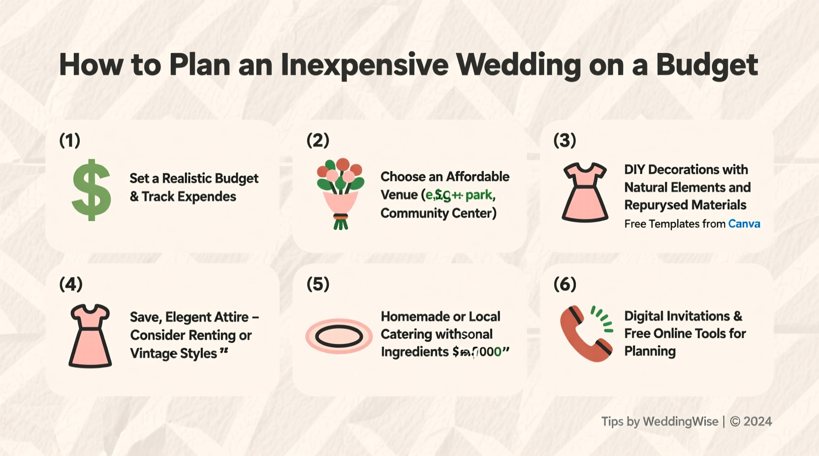 how to plan a inexpensive wedding