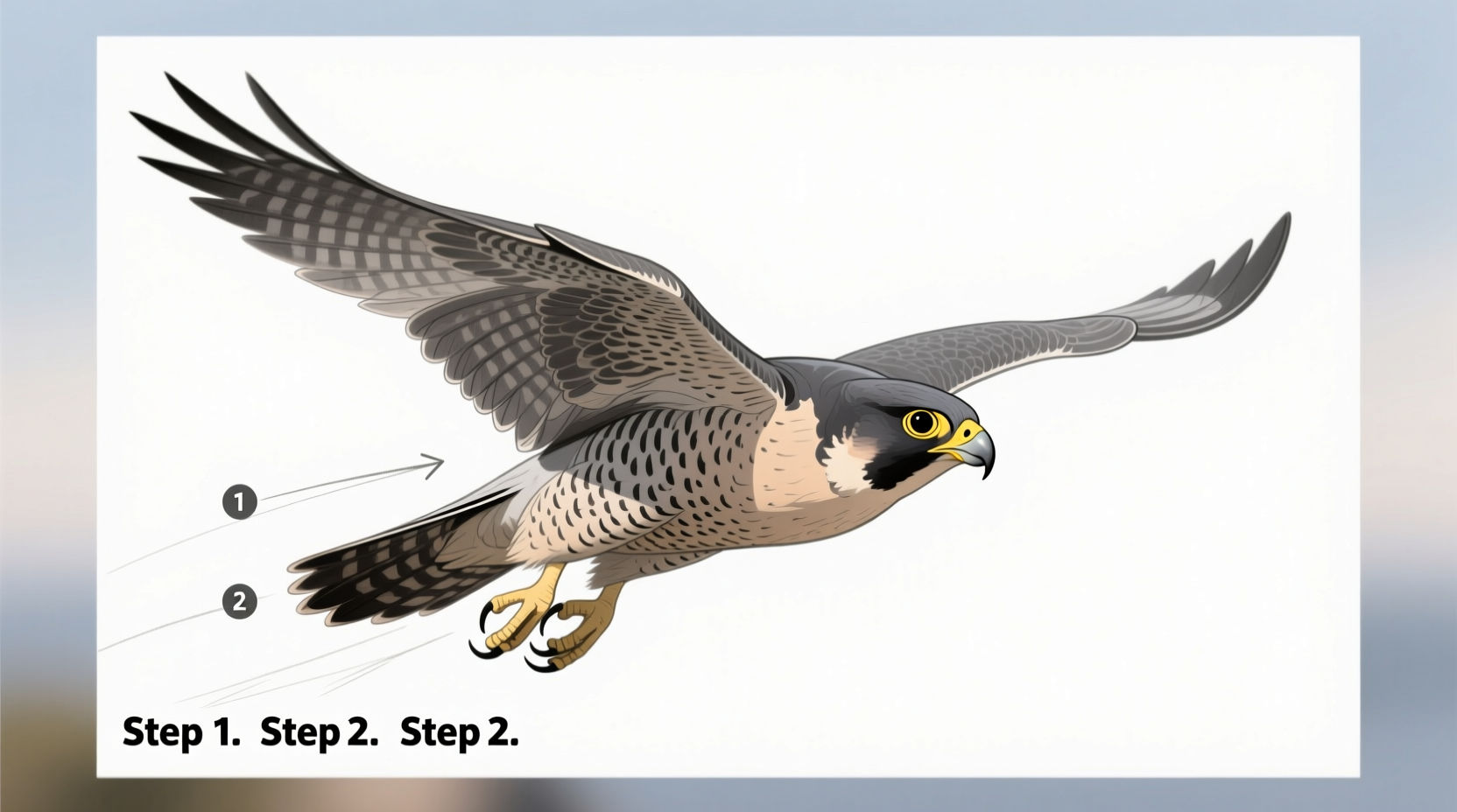 how to draw a falcon bird