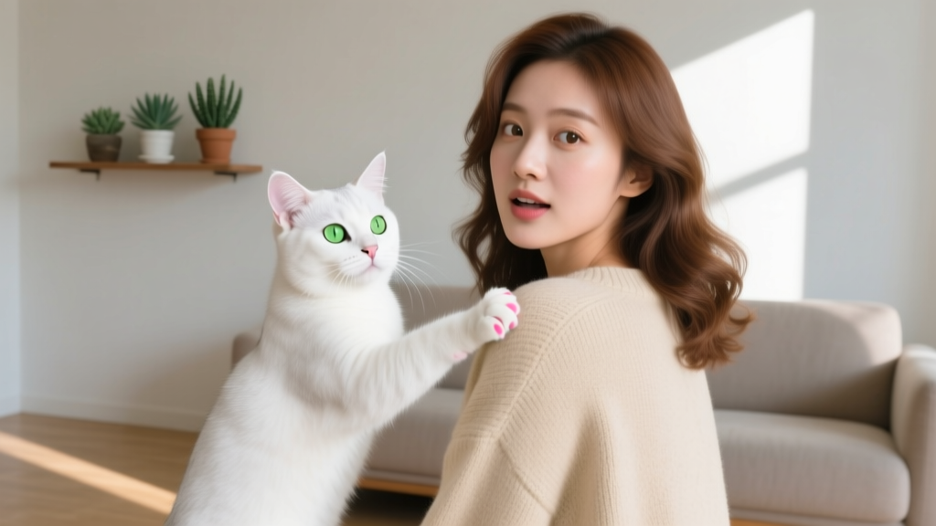 Cat Paw Tapping Your Shoulder From Behind