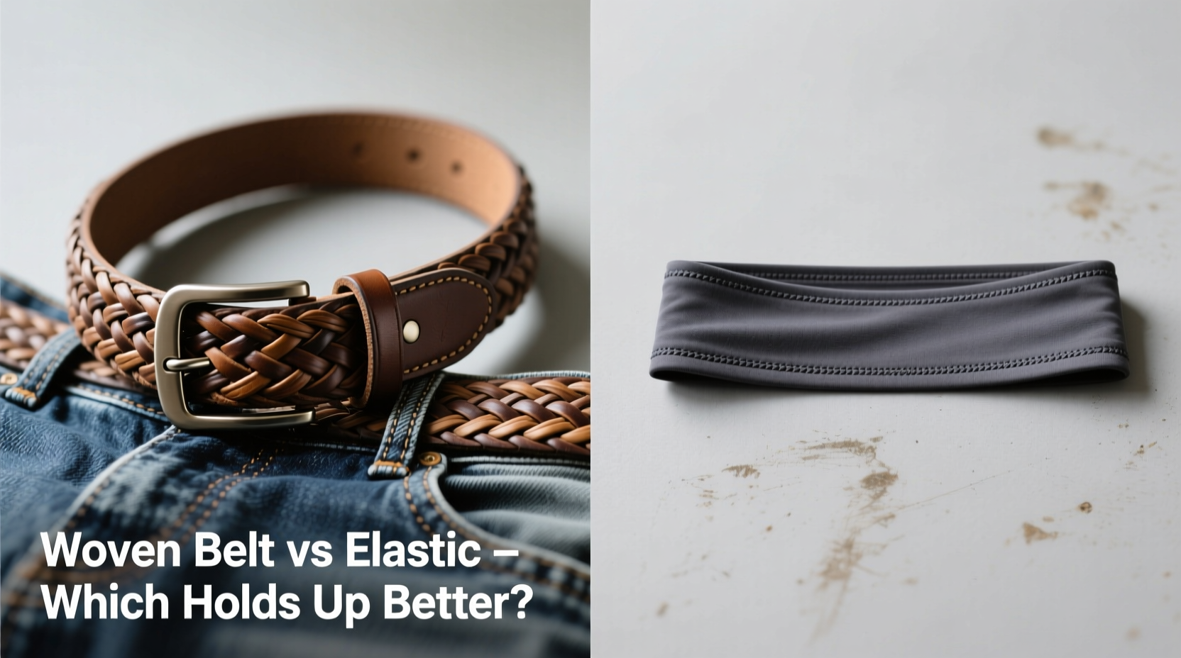 woven belt vs elastic which holds up better with daily wear