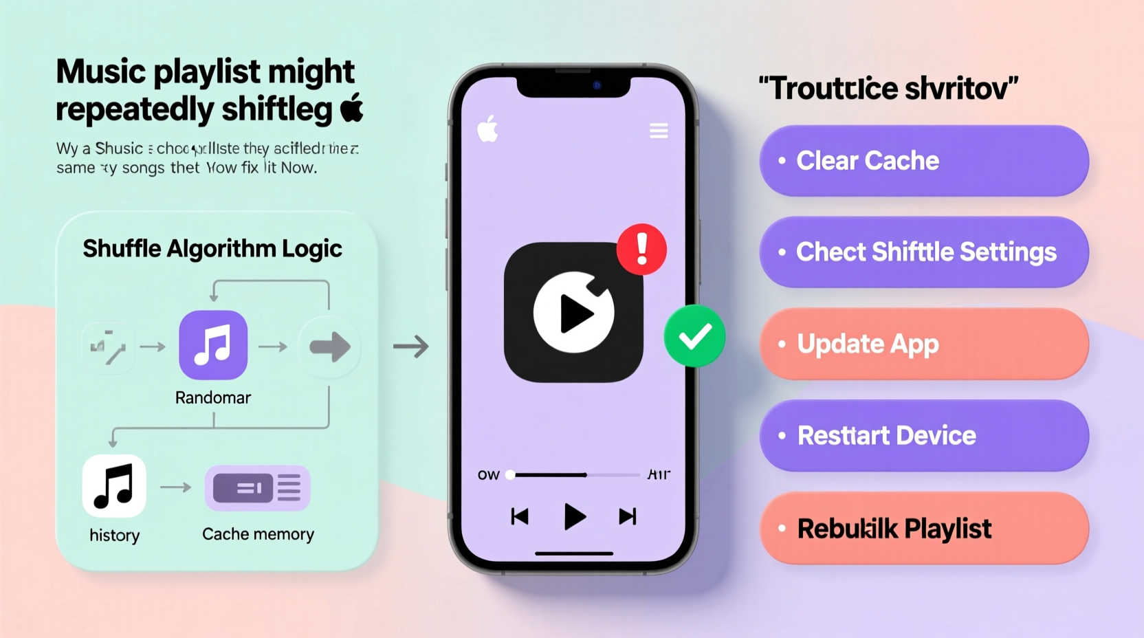why does my playlist shuffle repeat the same songs and how to fix it