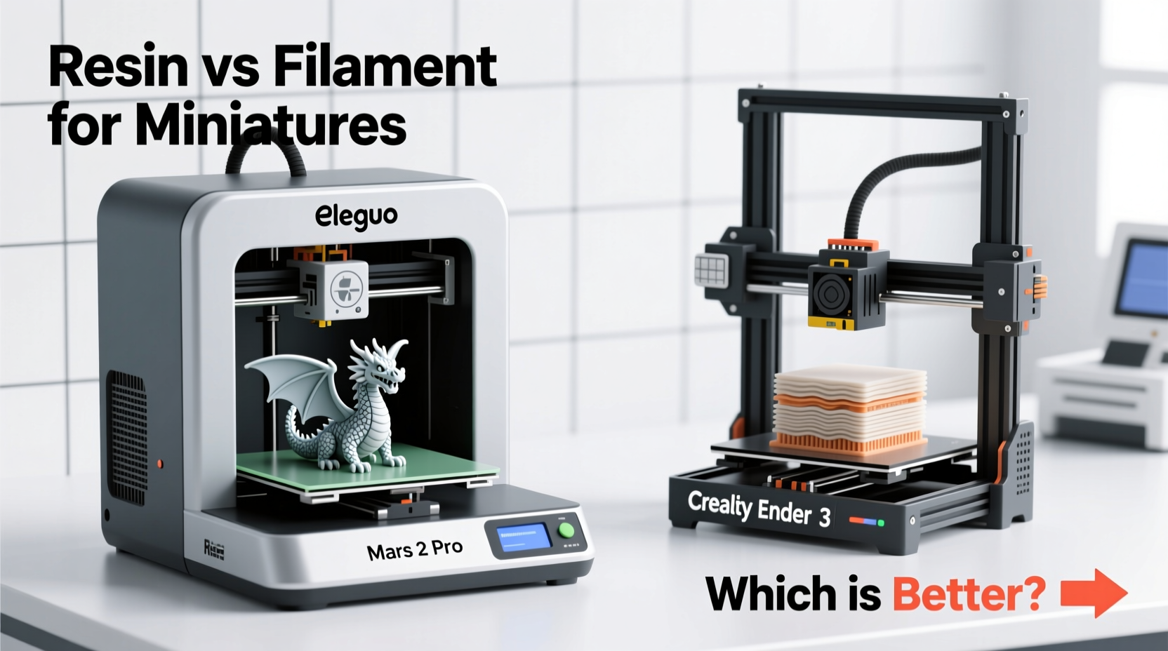resin vs filament 3d printers which is better for printing miniatures