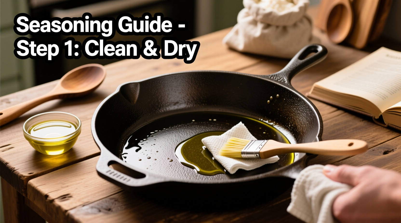 how to season a cast iron skillet correctly step by step guide