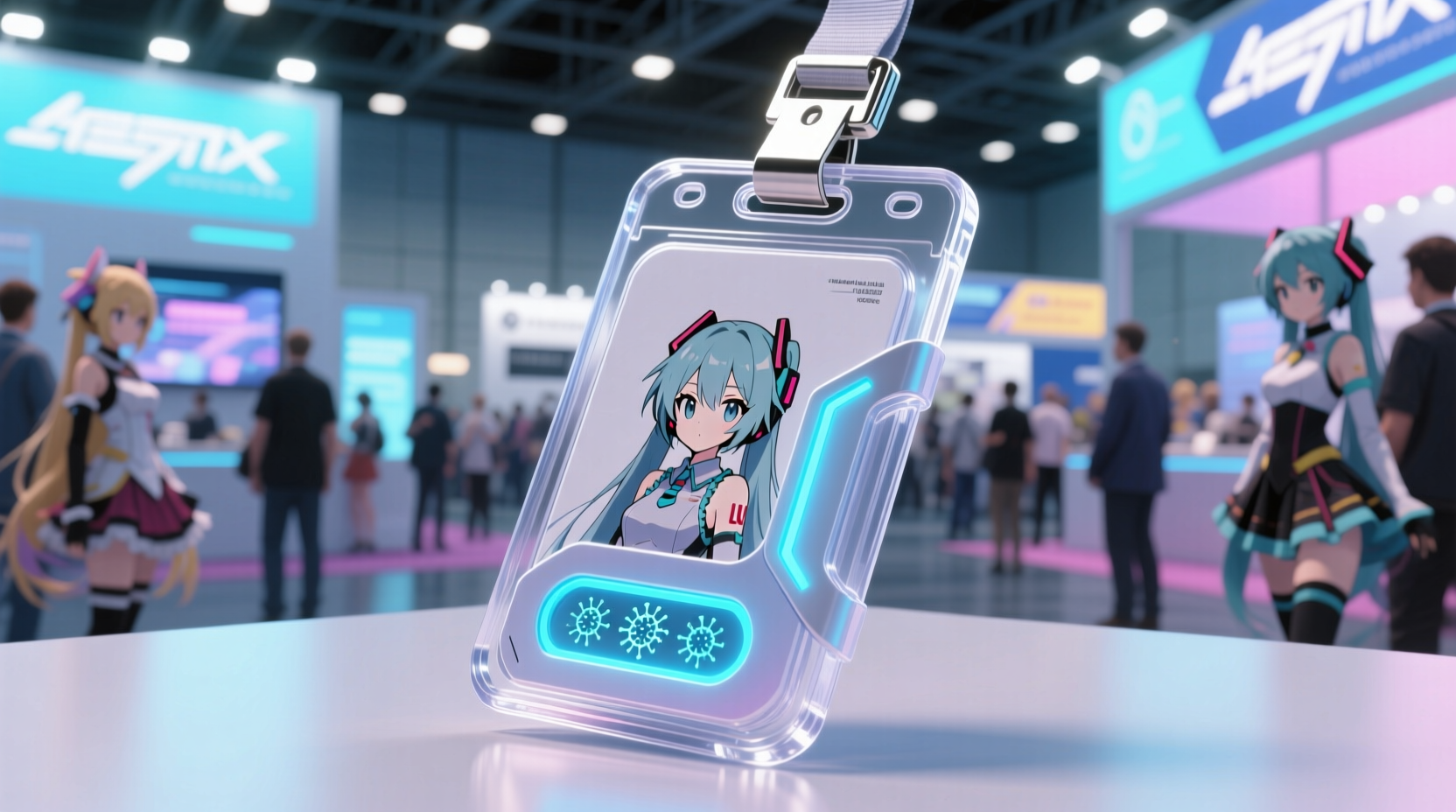 sanitize anime convention badge holders safely
