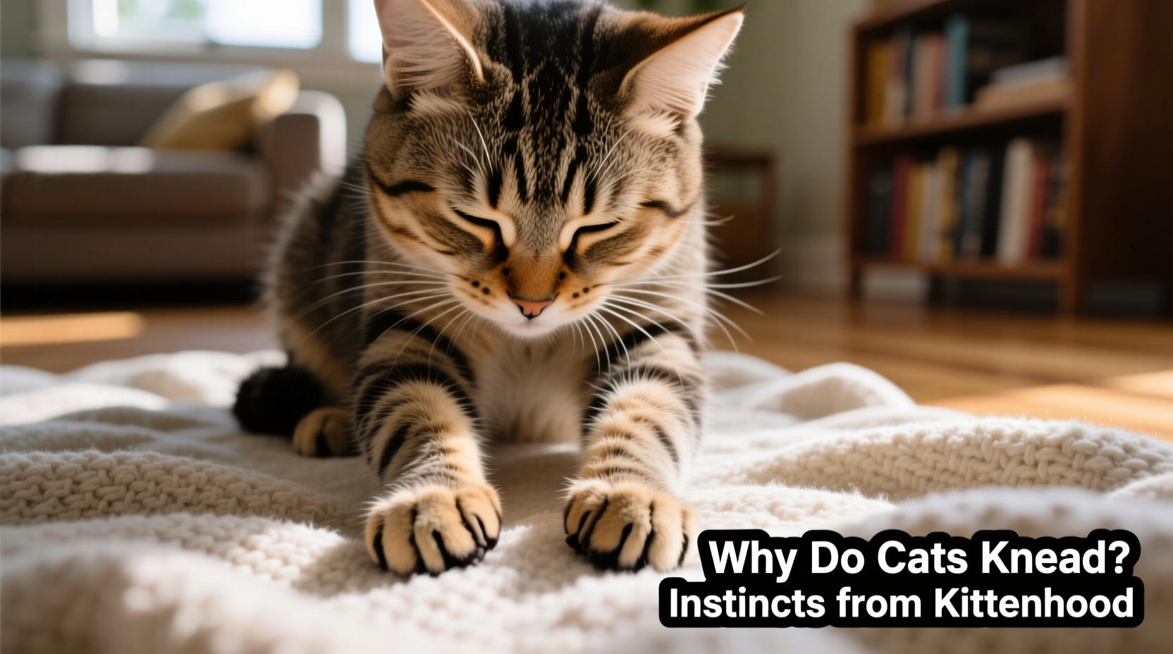 why does my cat knead blankets like a kitten instincts behind the behavior