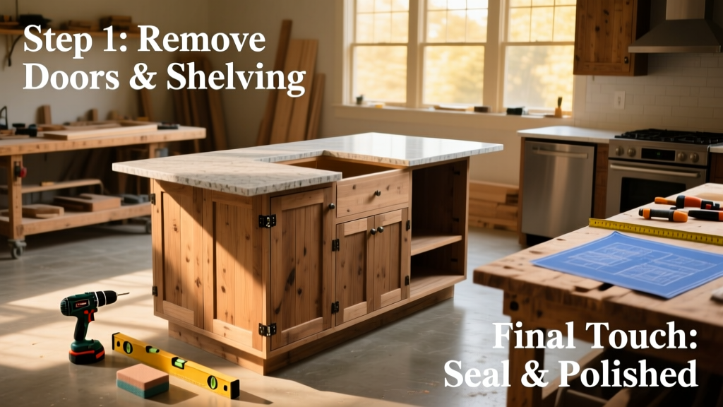 DIY Cabinet-to-Island Conversion: Full Step-by-Step Guide