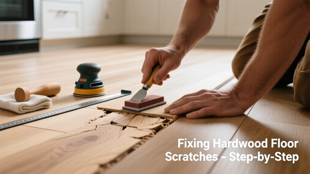 Fixing Hardwood Floor Scratches in the Kitchen