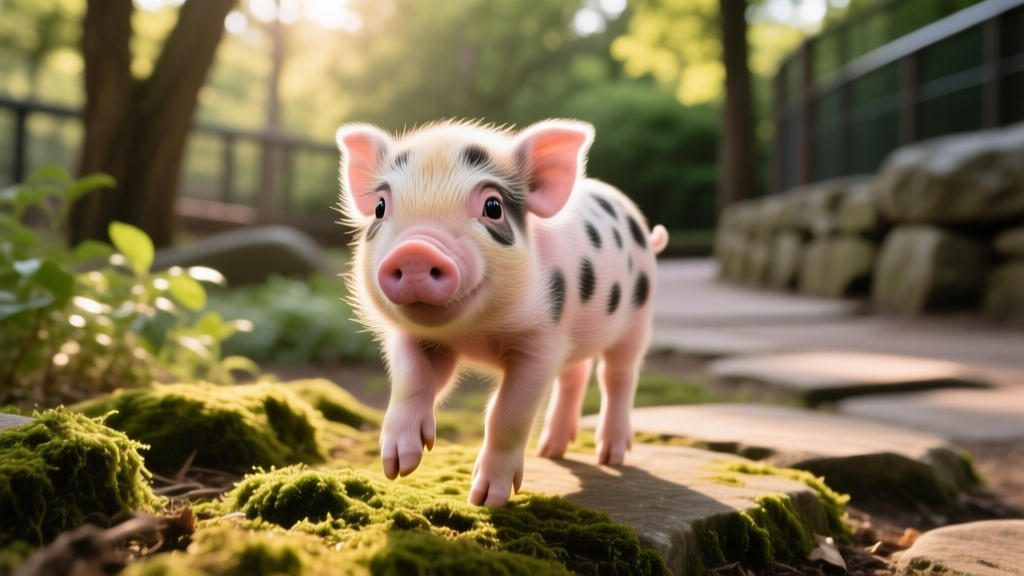 Tiny Spotted Piglet Makes Adorable Debut at Boston Zoo and It's Too Cute to Handle
