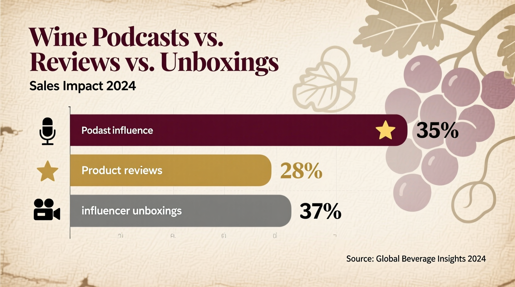 are wine podcasts driving sales more than reviews or influencer unboxings