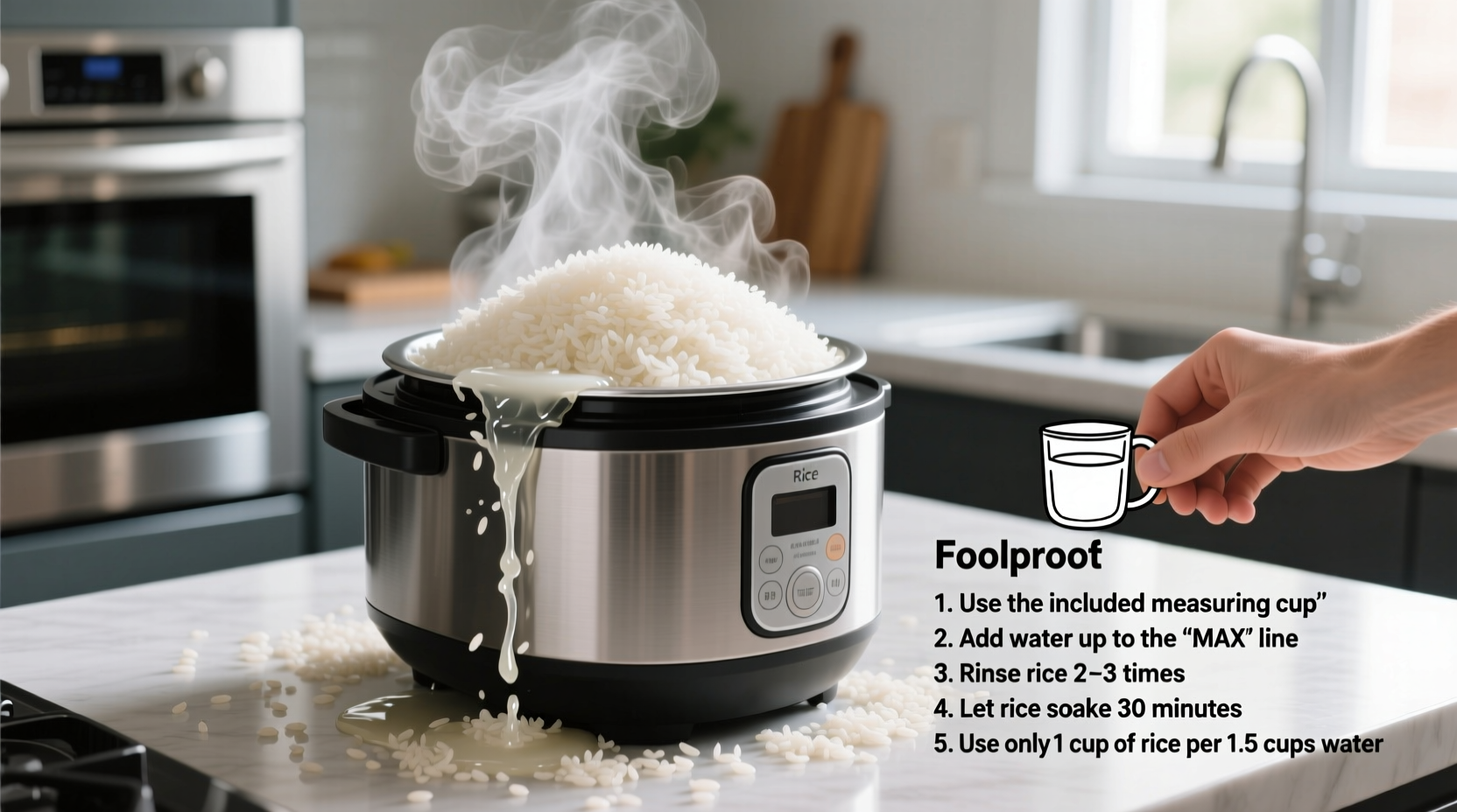 why does my rice cooker overflow every time foolproof method