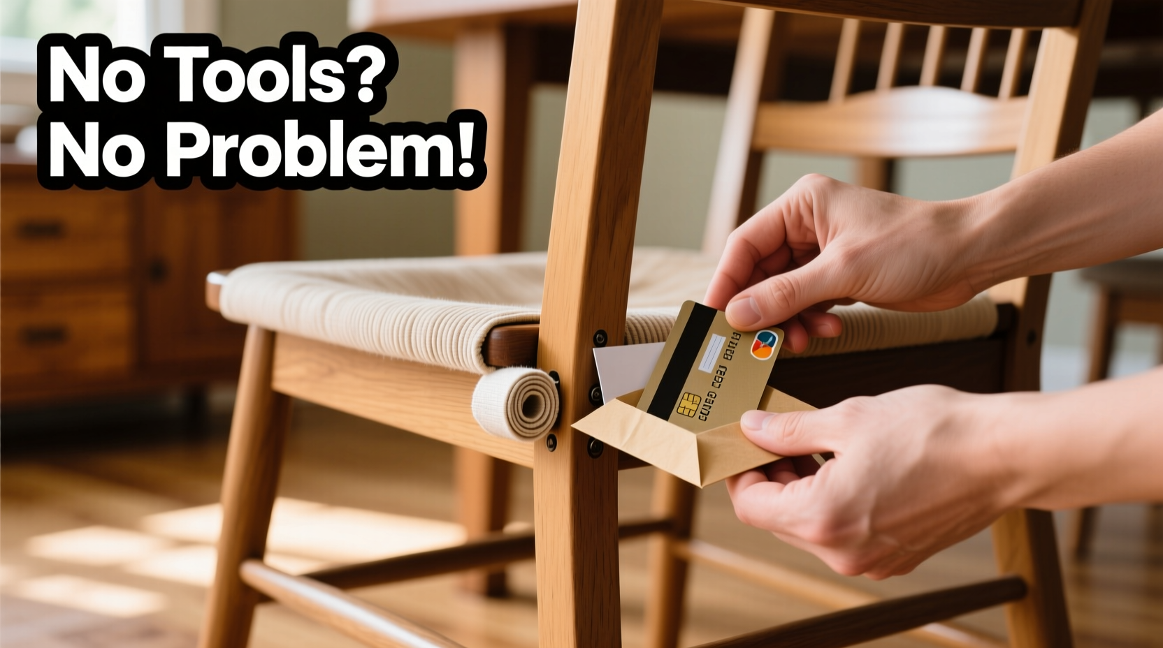 how to fix wobbly dining chairs without tools or glue