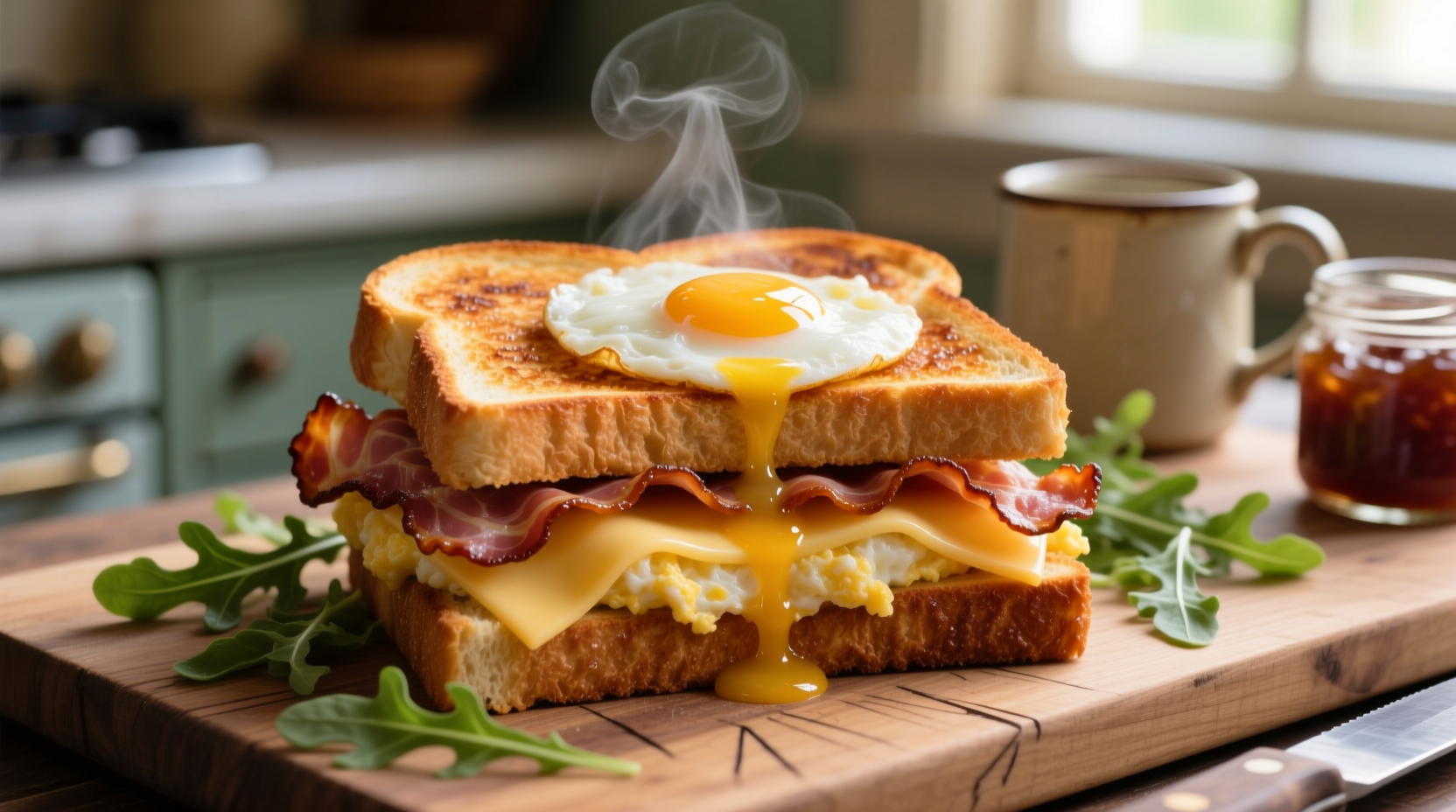 build your next breakfast sandwich on french toast