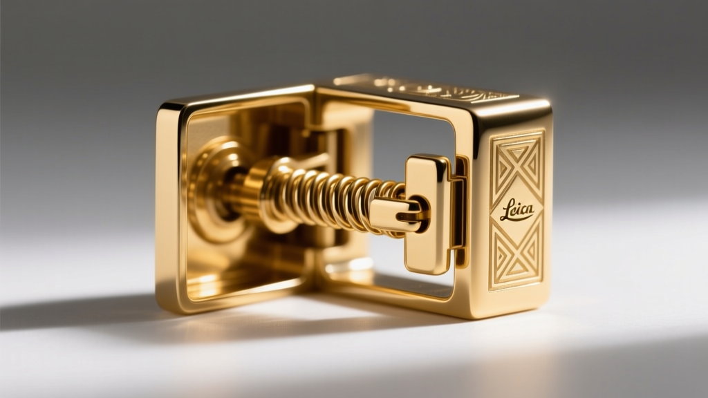 Macro photo of a 14k gold box clasp with safety catch, showing the internal spring tension mechanism and locking tongue in focus