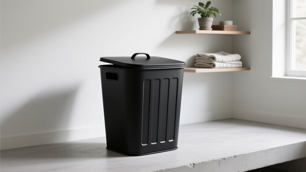 Stylish Black Laundry Hamper with Lid — Where to Buy