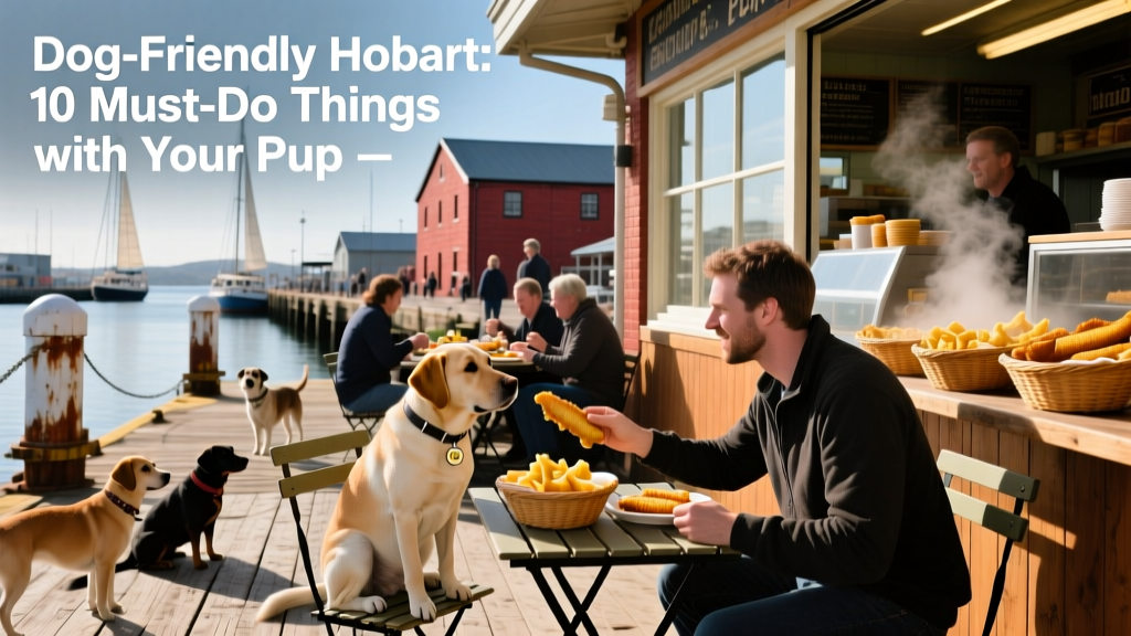 A bustling fish-and-chips shop at Constitution Dock in Hobart’s historic port area