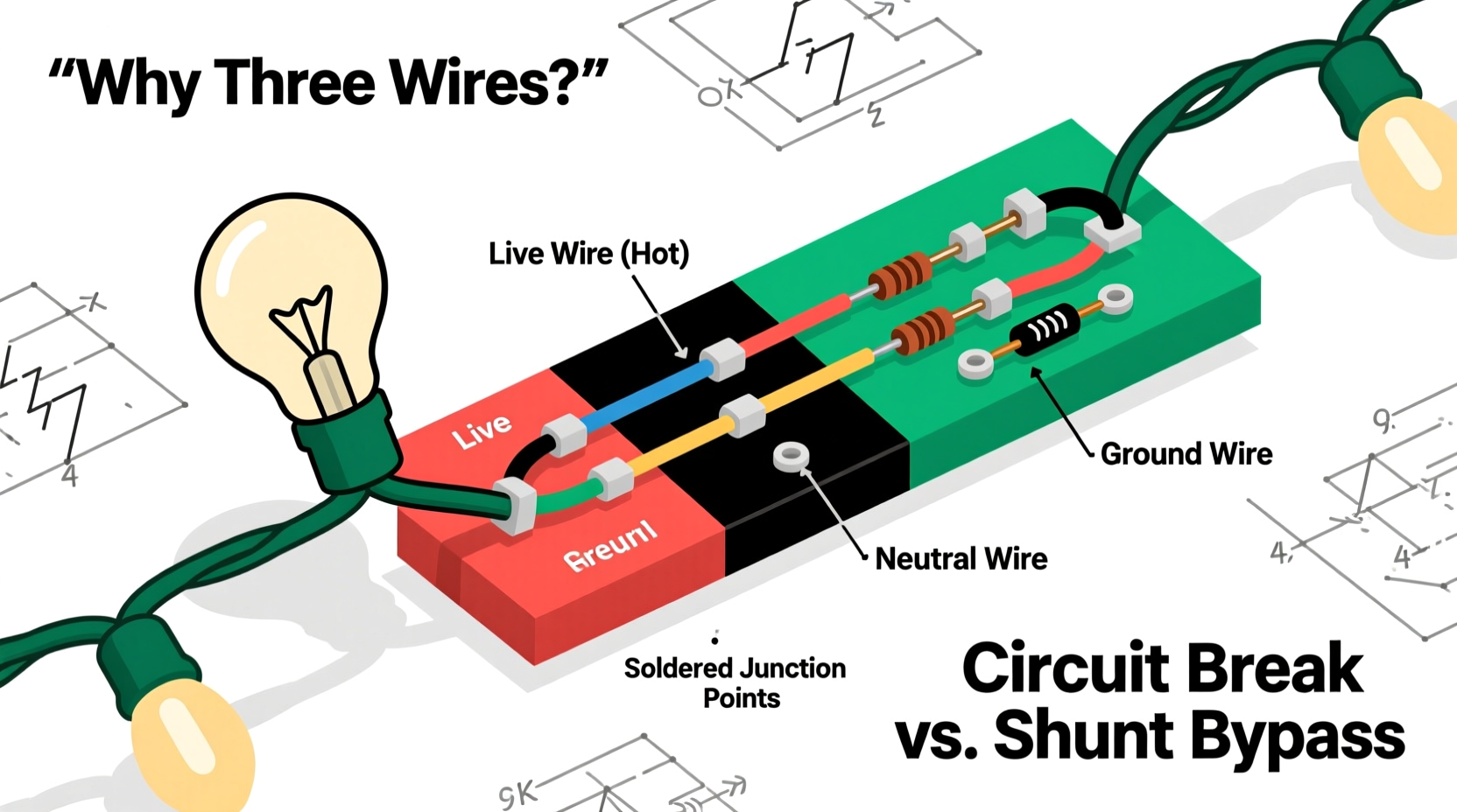 why do christmas lights have three wires understanding the circuitry