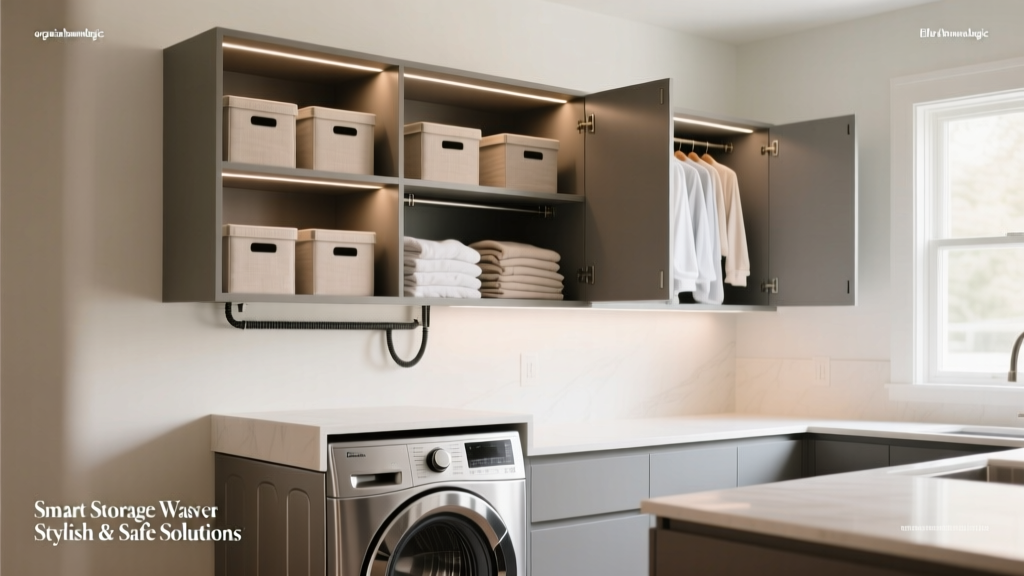 Smart Storage Above Washer: Stylish & Safe Solutions